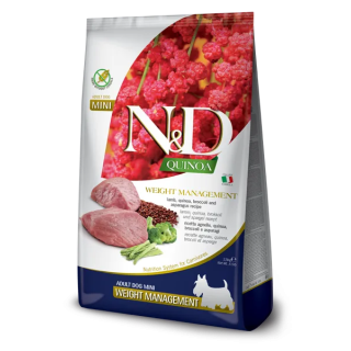 Nd dog quinoa weight management agnello broccoli e asparagi adult mini 7 kg