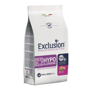Exclusion dog hypo maiale e piselli small 7 kg