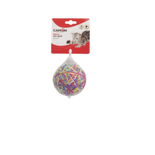 Gioco gatto gomitolo con sonaglio 9 cm