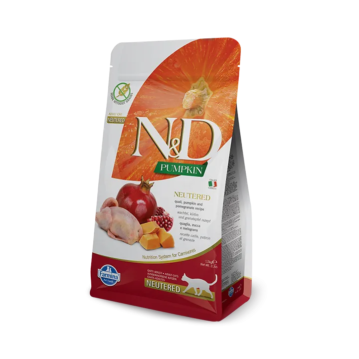 Nd cat zucca e quaglia neutered 5 kg