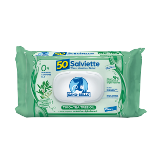 Salviette elanco timo e tea tree oil 50 pz